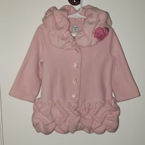 Fancy ruffle Jacket, Mack & Co, Light pink with embellishments, 2T-3T